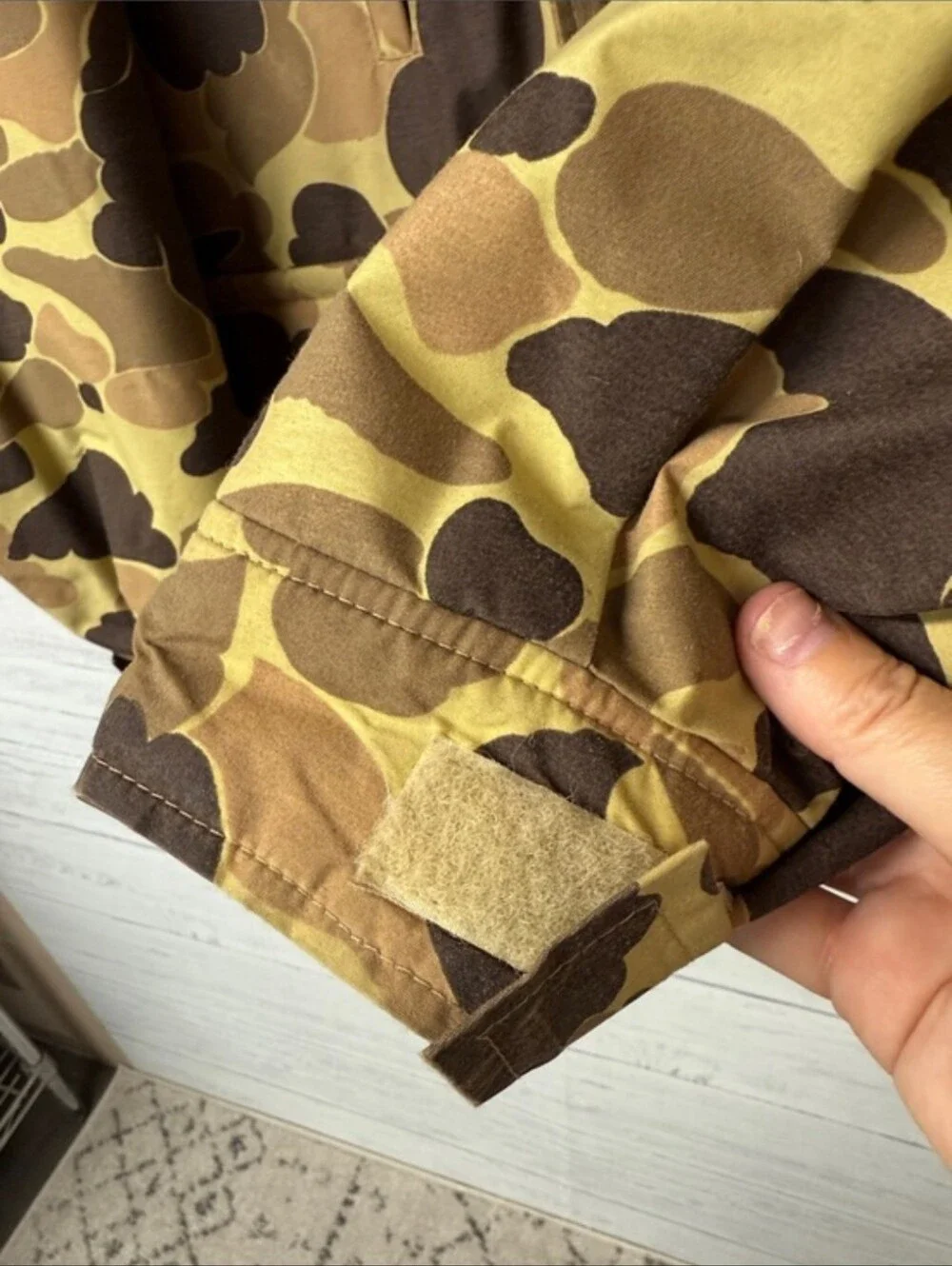 Men's Vintage Eddie Bauer Goretex Camouflage Field Jacket - Brown/Khaki XL
